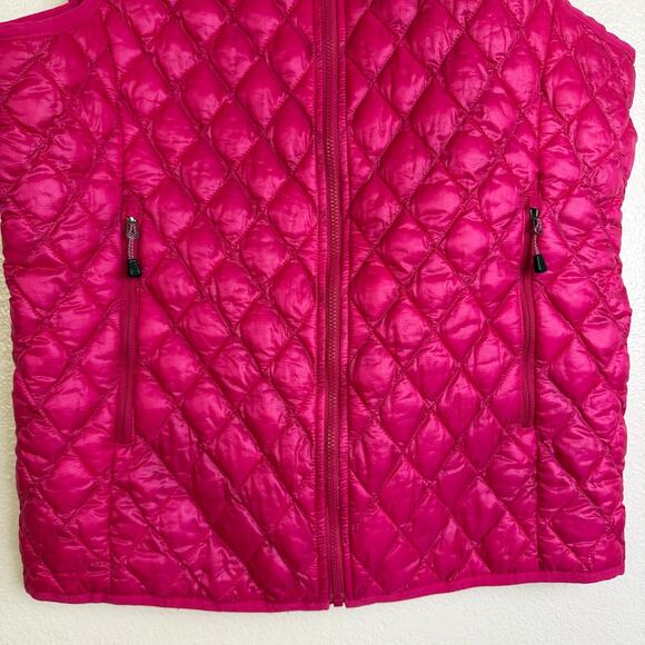 North Face Thermoball Puffer Vest Jacket Pink Womens Medium Quilted Outdoors Zip - Picture 5 of 10
